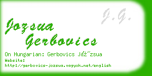 jozsua gerbovics business card